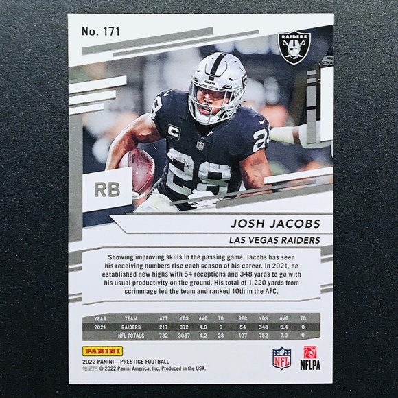 Josh Jacobs - 2022 Prestige #171 - Picture 2 of 2